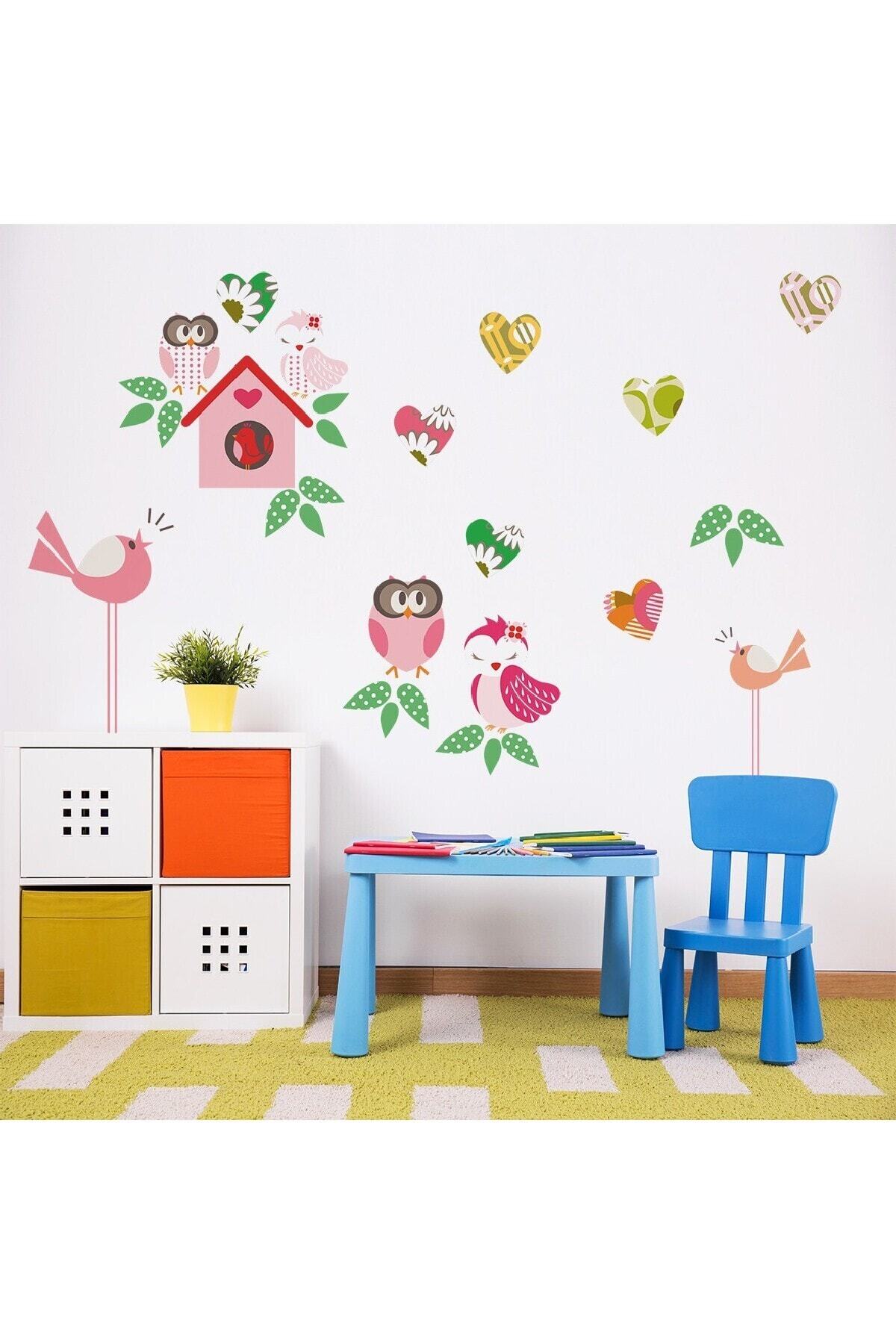 Canvartie Mutlu Baykuşlar Çocuk Odası Duvar Sticker