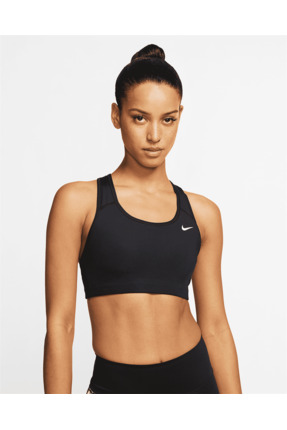 Swoosh Orta Destekli Dolgusuz Kadın Spor Sütyeni Image 4