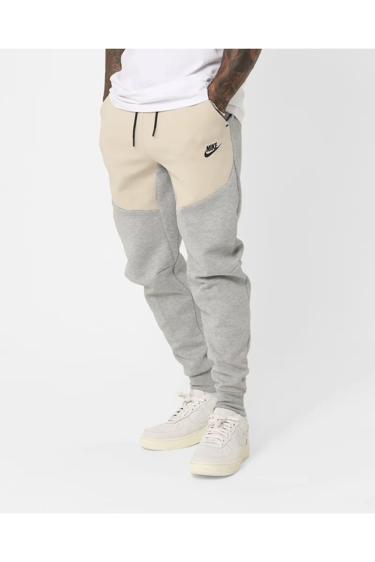 Nike tech fleece pants birch heather hotsell