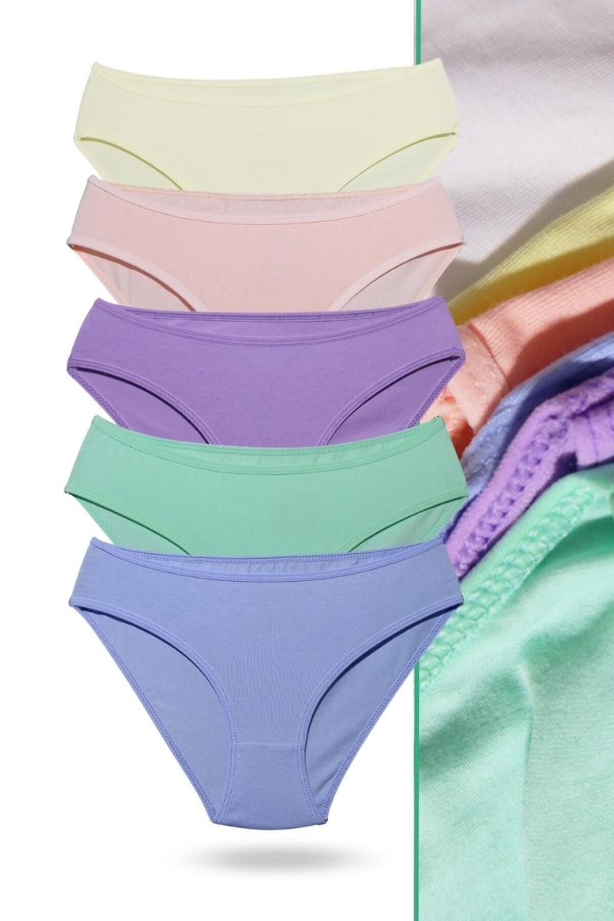 ALYA UNDERWEAR Girls - Garson Cotton Fabric Colorful Slip Panties 5 Pack. -  Trendyol