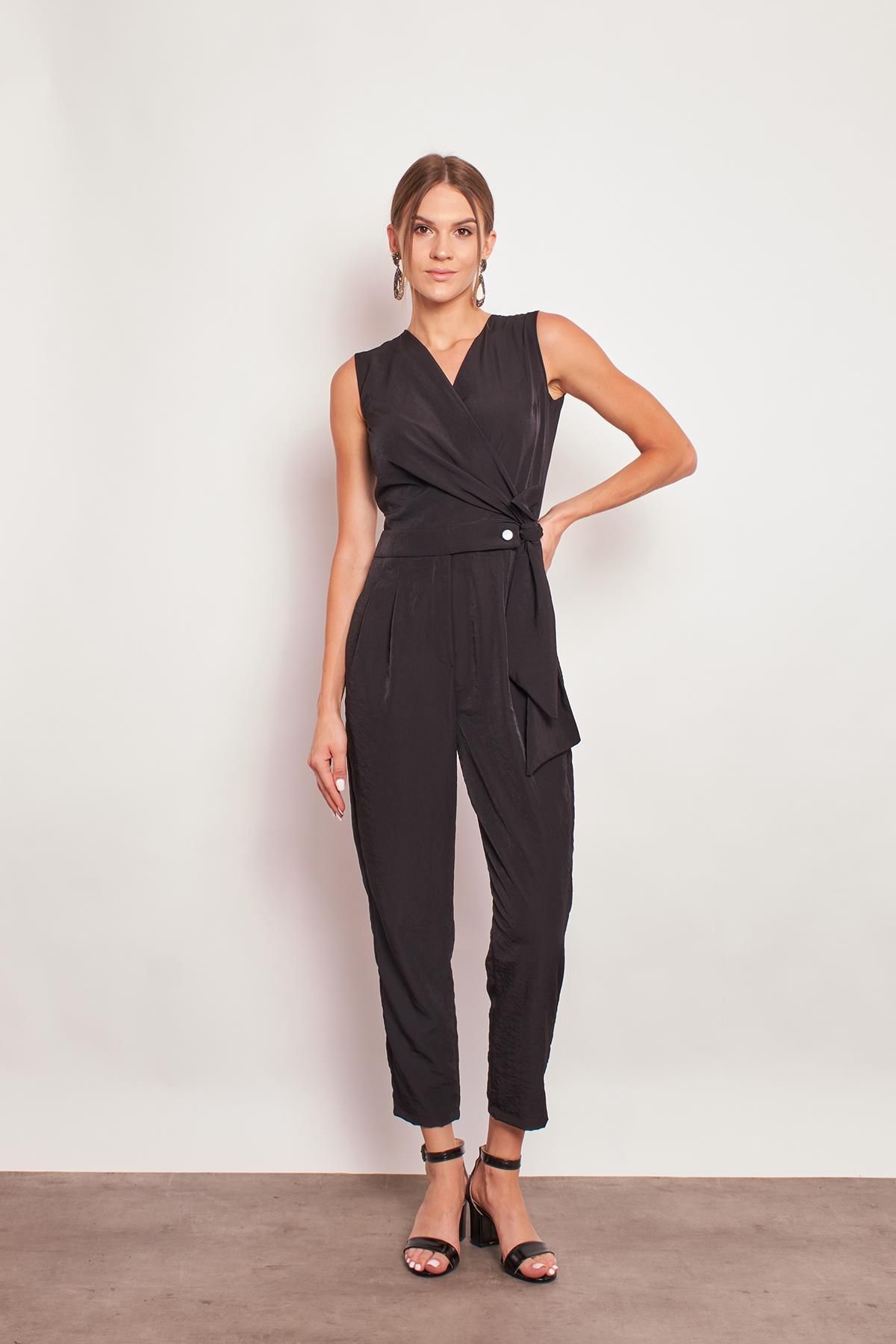 Lace up leg jumpsuit hot sale