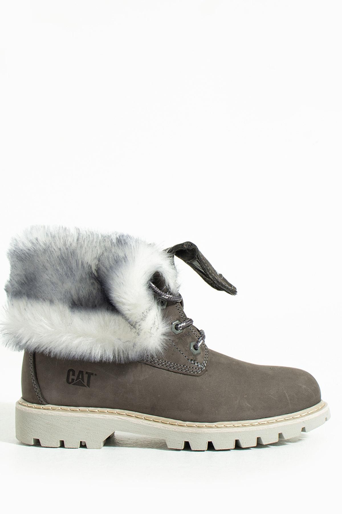 Caterpillar Ankle Boots Gray Wedge Trendyol
