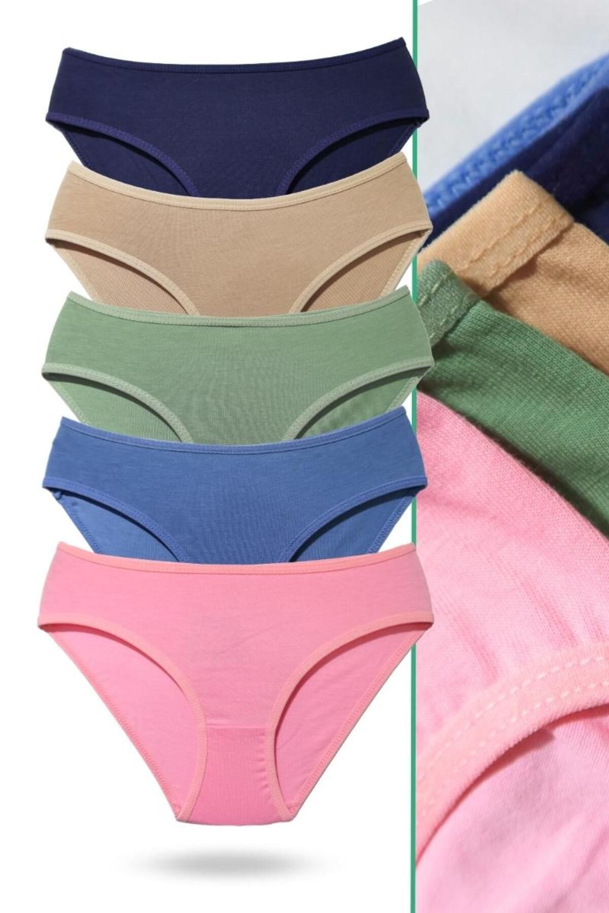 ALYA UNDERWEAR Girls - Garson Cotton Fabric Colorful Slip Panties