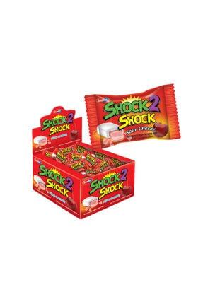 1 kutu Shock 2 Shock Vişne Aromalı Şekerli Sakız Image 0