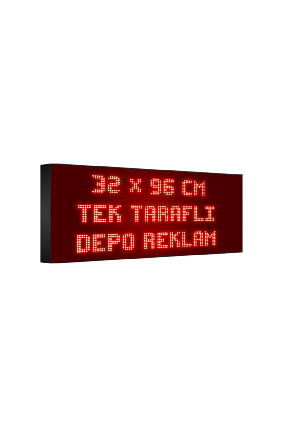 deporeklamtabela kirmizi kayan yazi led 32x96 cm tek tarafli depo reklam tabela fiyati yorumlari trendyol