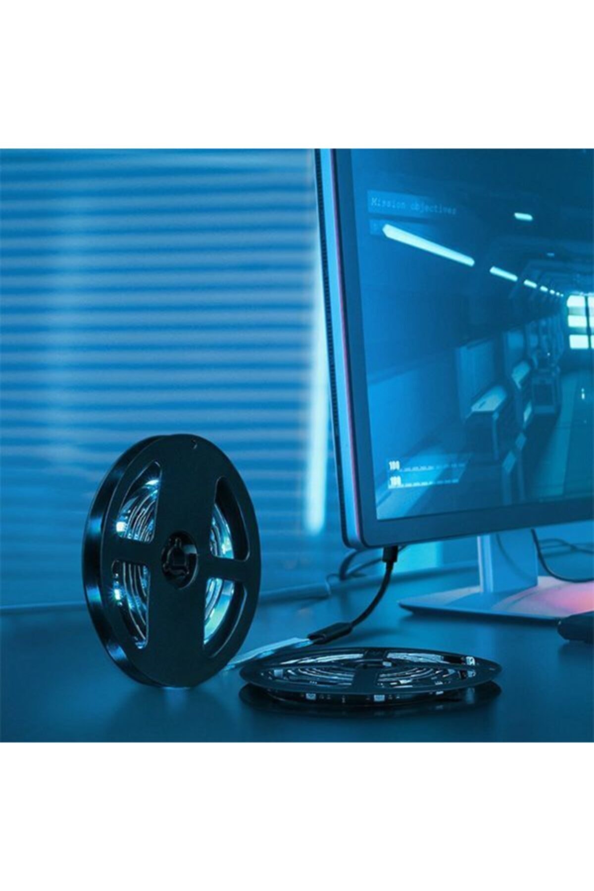 baseus game light rgb 5050 esnek oyuncu pc led serit isik 1 metre fiyati yorumlari trendyol