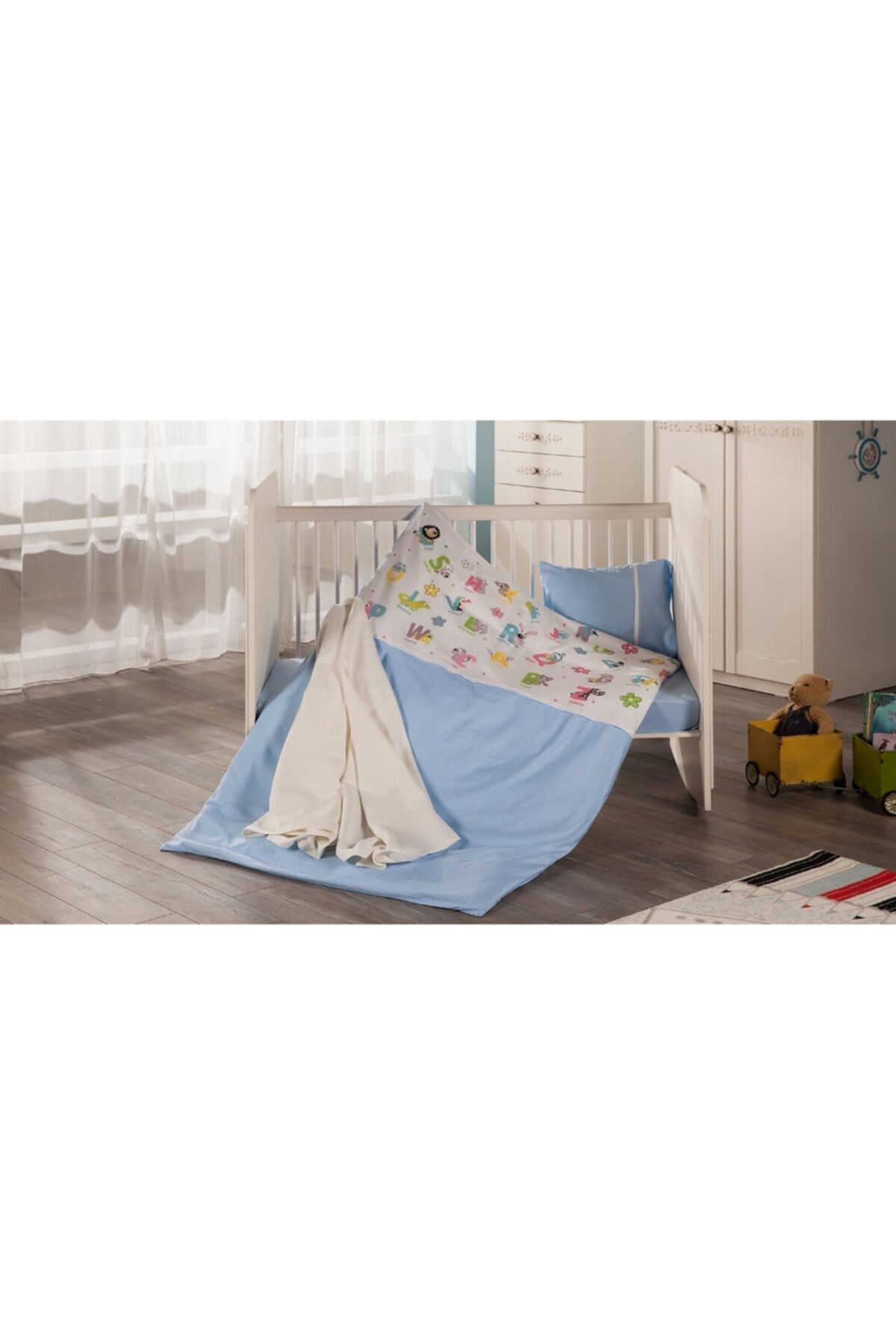 Istikbal Mavi Organik Bambu Bebek Nevresim Ve Pike Takimi Fiyati Yorumlari Trendyol