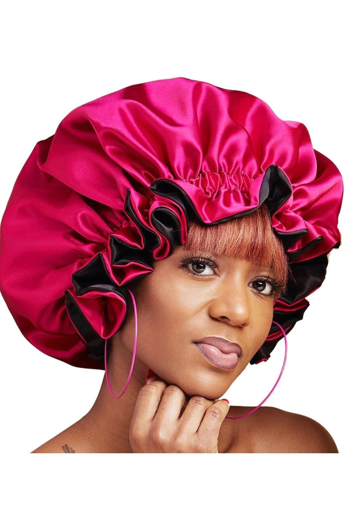 esuso cift tarafli saten uyku sac bonesi bayan sapka fiyati yorumlari trendyol