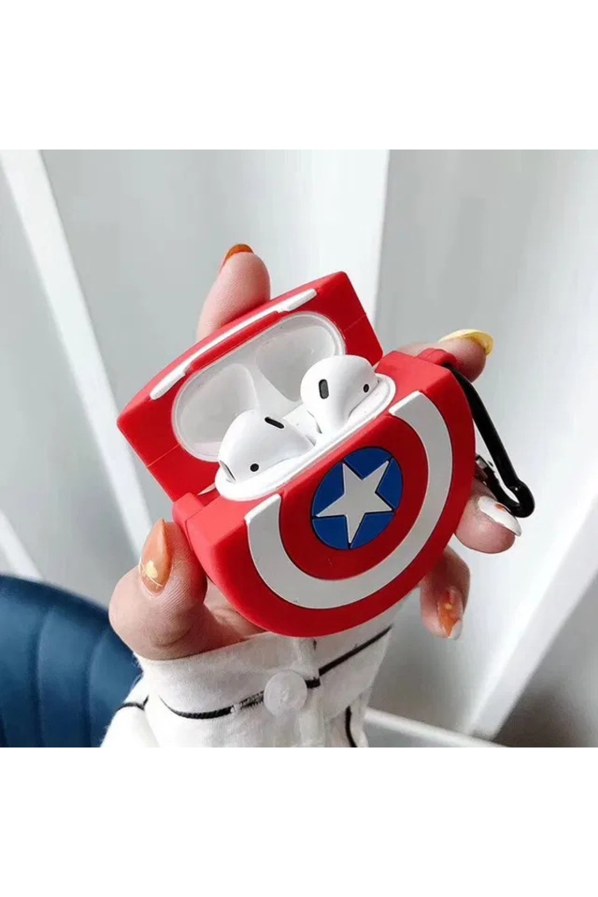 mooodcase kaptan amerika airpods kilifi premium silikonlu fiyati yorumlari trendyol