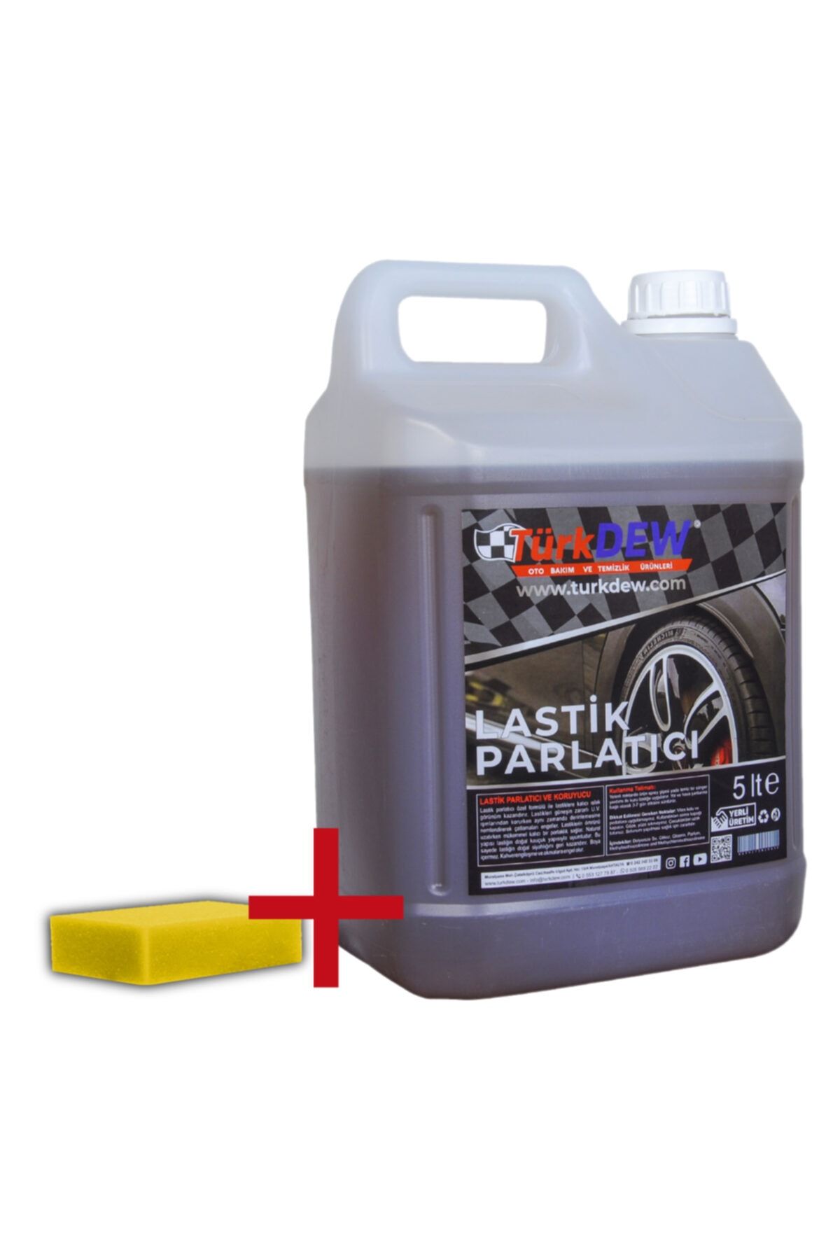 TürkDEW Lastik Parlatıcı 5 lt + Sünger