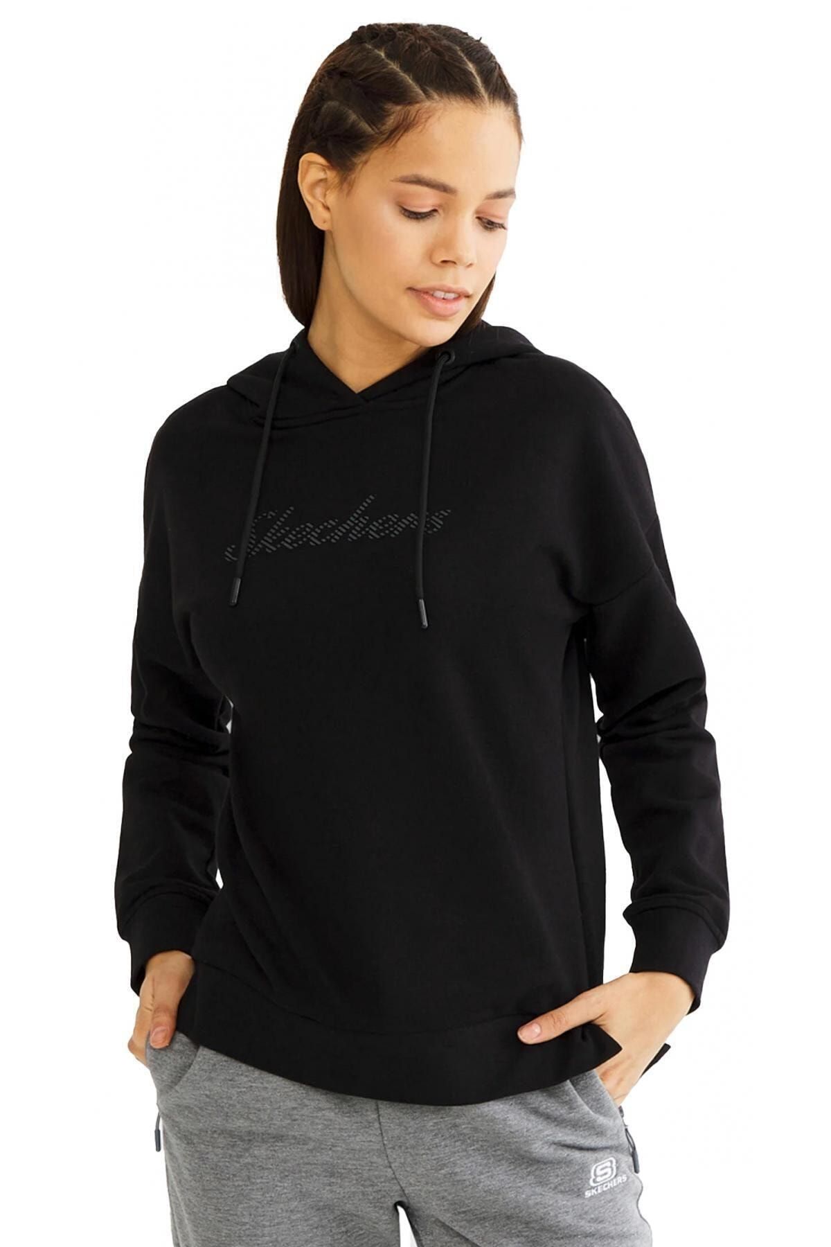 SKECHERS LW Fleece W Full Zip Sweatshirt Kadın Siyah Fermuarlı Eşofman Üstü - S202035-001