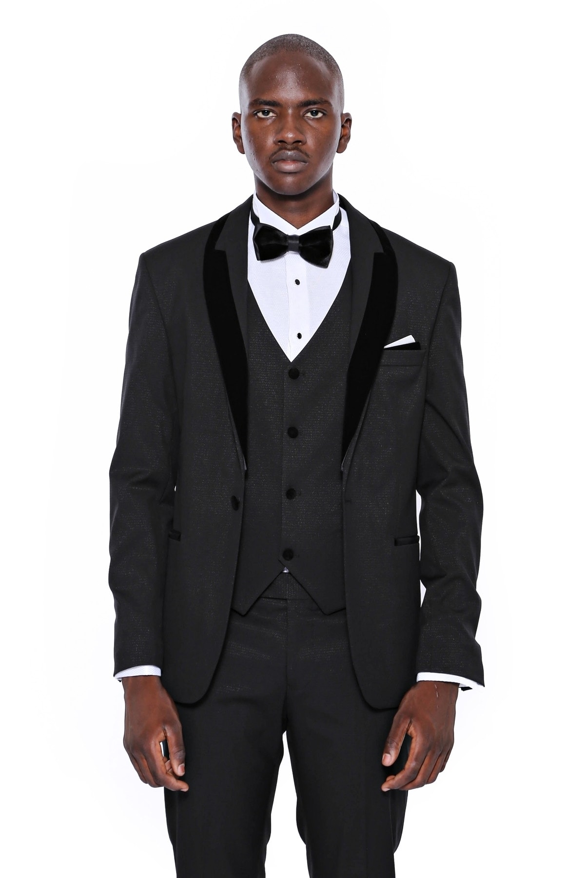 Wessi Şal Yaka Desenli Slim Fit Damatlık Takım Elbise