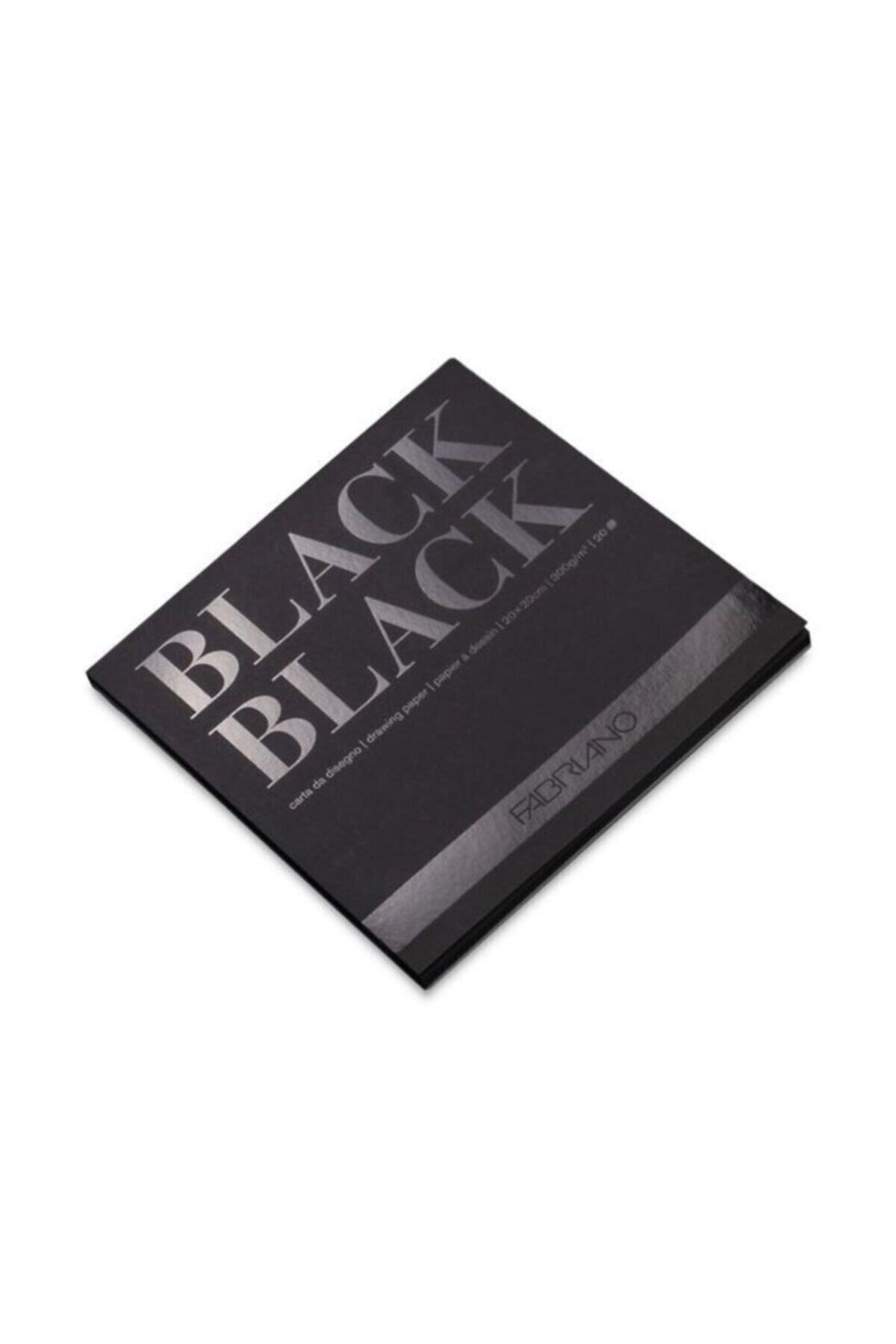 Fabriano : Black Black : Siyah Çizim Defteri : 300 gr : 20 X 20 cm : 20 Yaprak