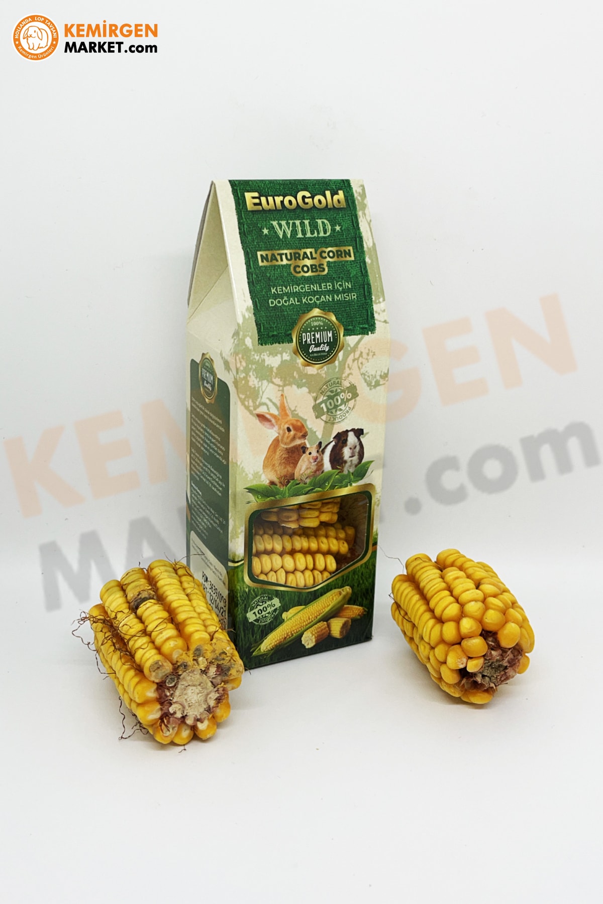 EuroGold Wild Tavşan, Guinea Pig Kemirgenler Için Doğal Mısır (2'Lİ PAKET)