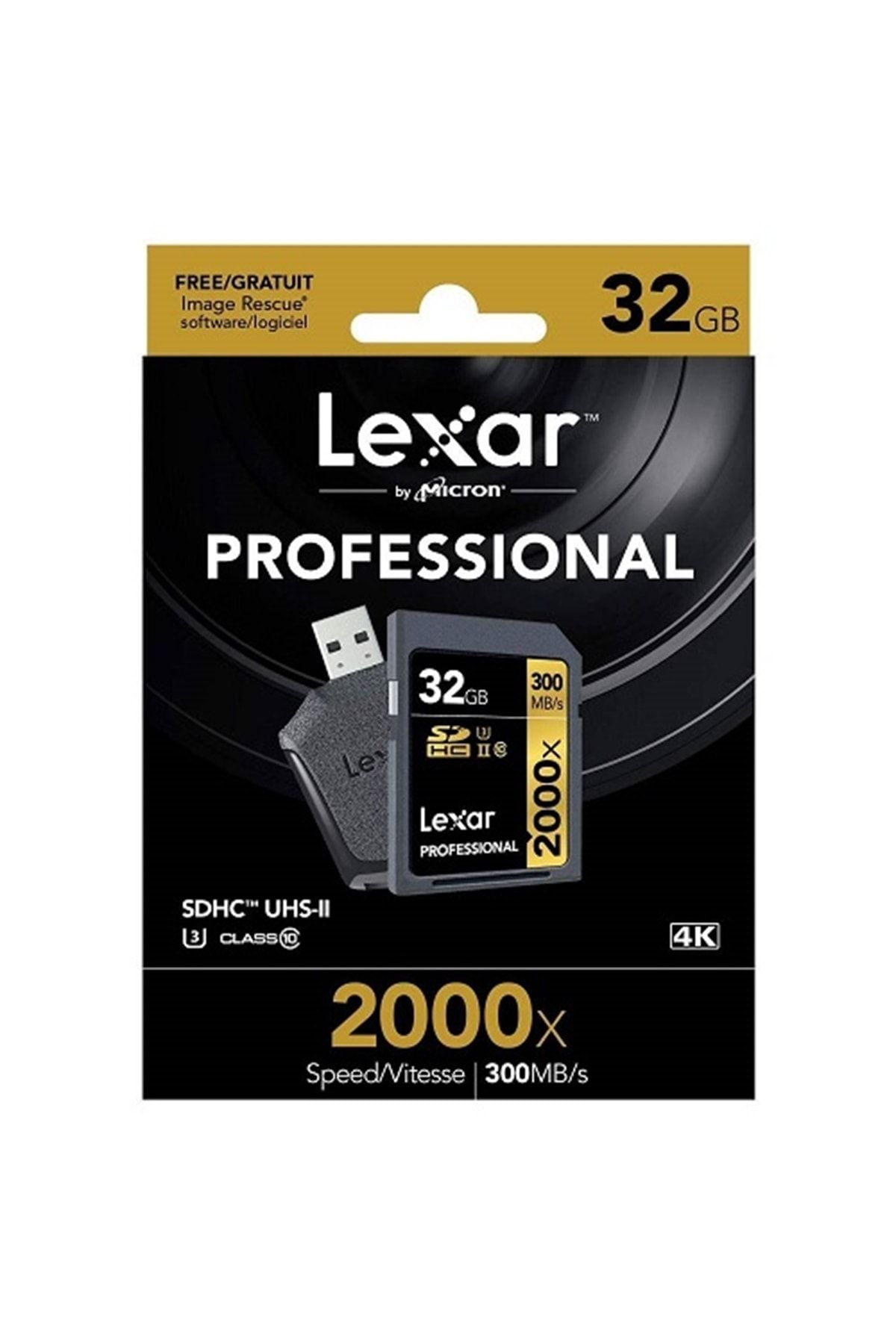 Lexar 32 Gb 2000x 4k Sd Hafıza Kartı Usb 3.0 Kart Okuyucu