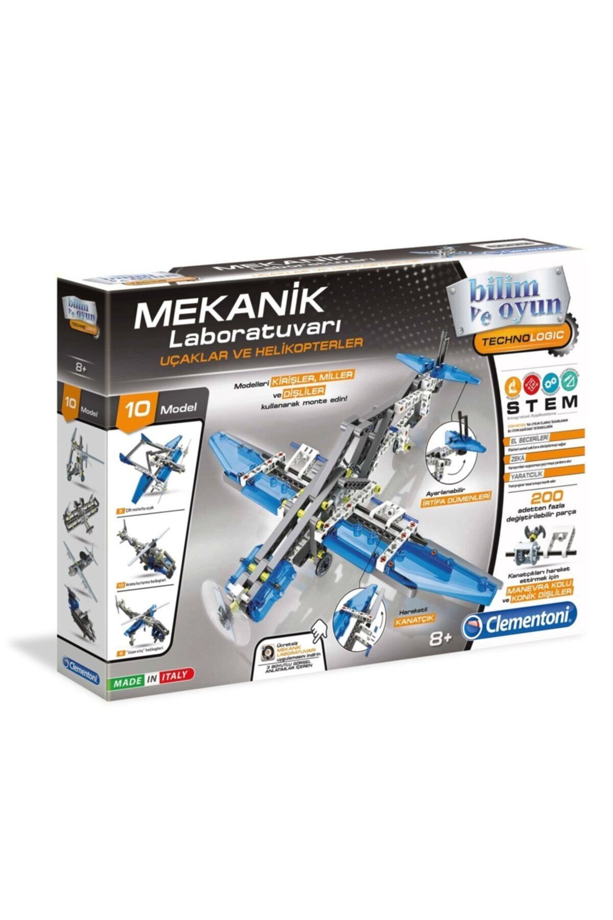 CLEMENTONI 64996 Mekanik Laboratuarı - Uçaklar Ve Helikopterler / +8 Yaş