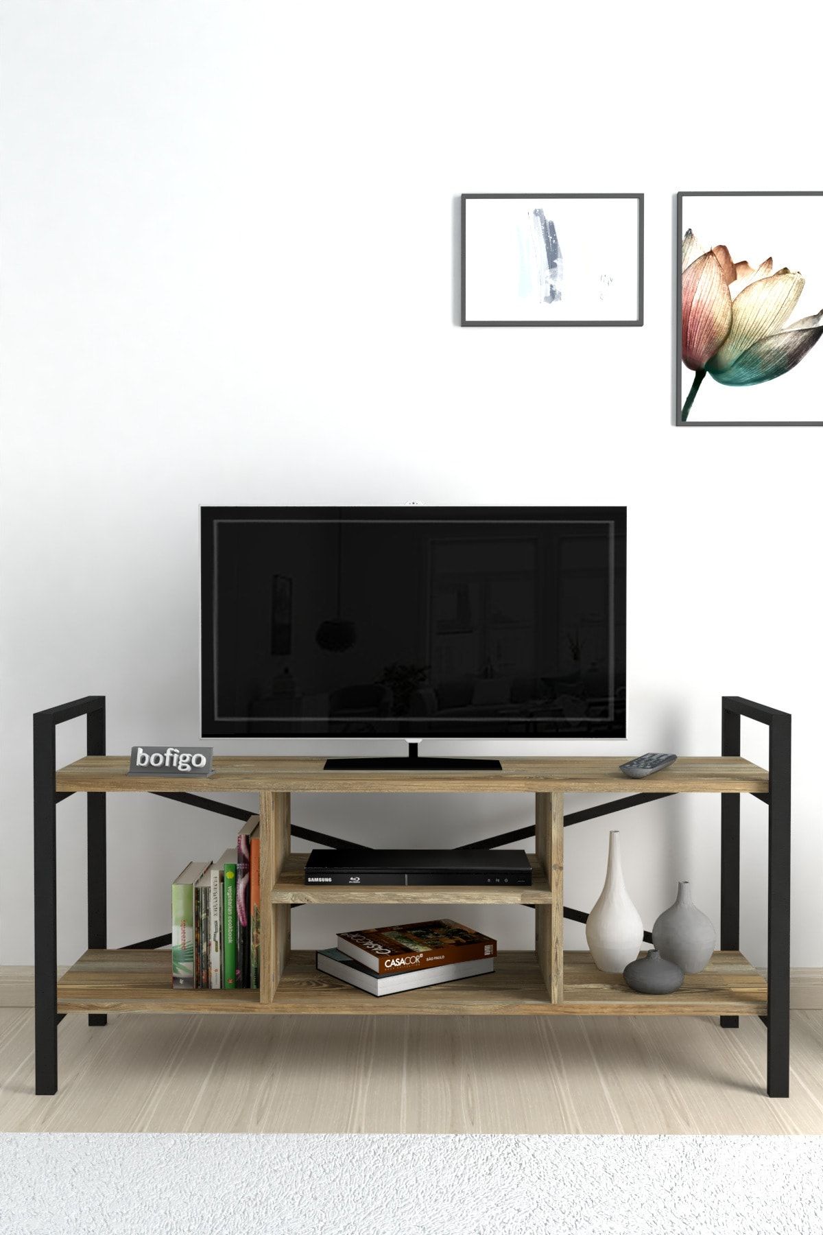 Bofigo Tv Sehpası Raflı Tv Ünitesi Televizyon Sehpası Patik
