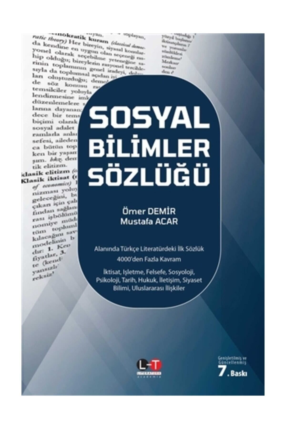 Literatürk Academia Sosyal Bilimler Sözlüğü Ömer Demir, Mustafa Acar