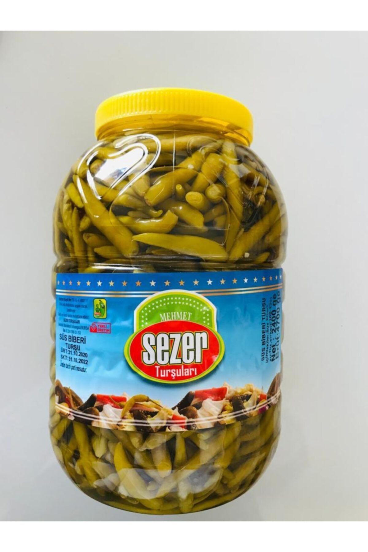 MEHMET SEZER TURŞULARI - Has Gedelek Turşuları - Süs Frenk Acı Biber Turşusu 2400gr