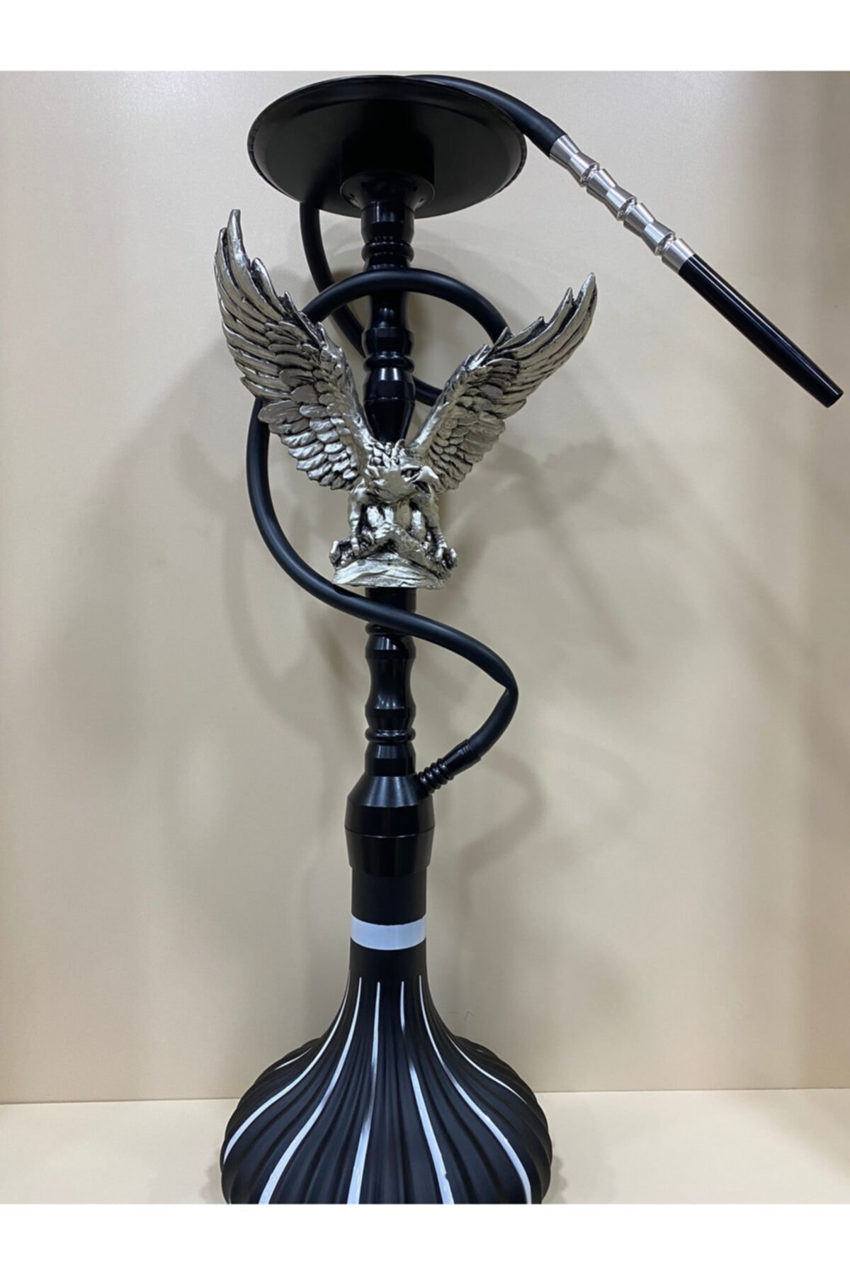 msg Kartal Gümüş Büyük Boy Nargile Seti