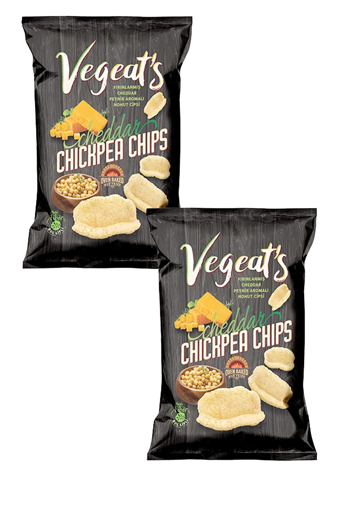 Vegeat's Fırınlanmış Cheddar Peynirli Nohut Cipsi 50 Gr / 2'li