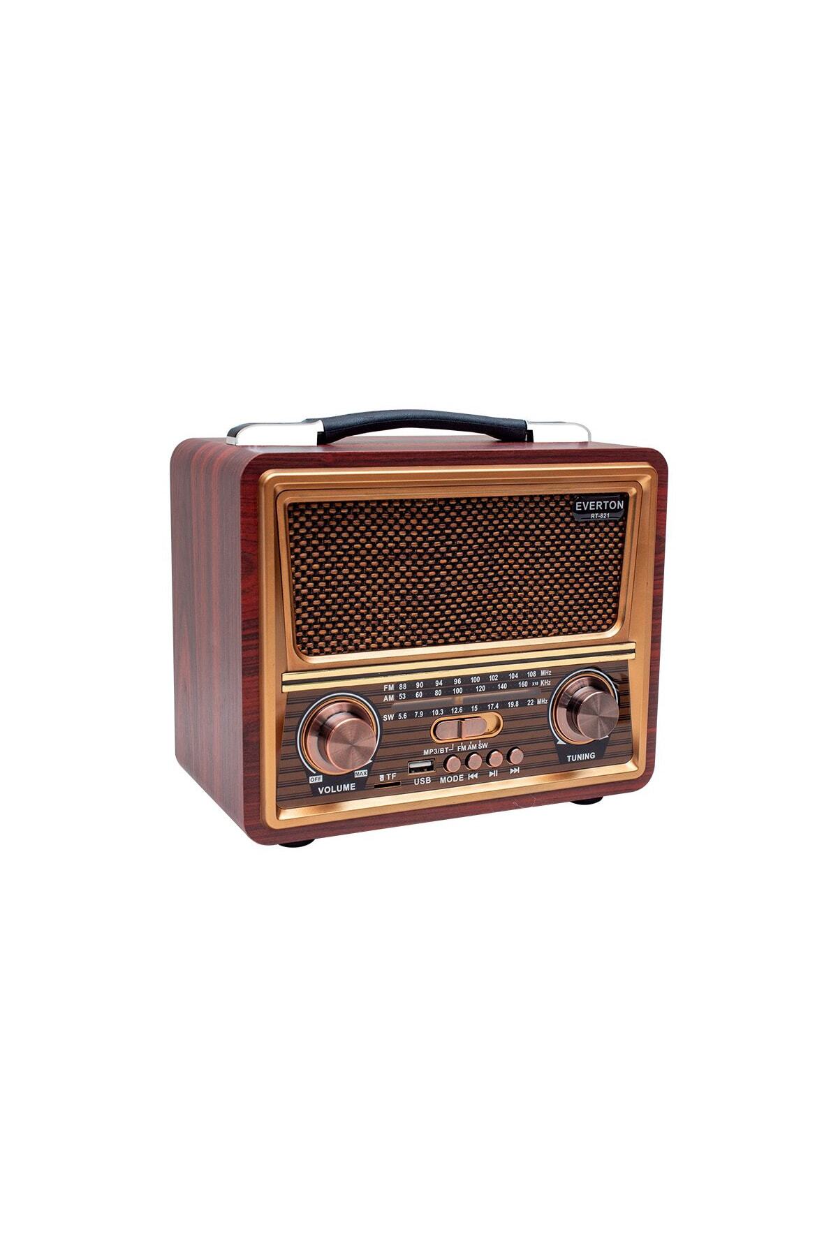 Sislon Everton Rt-821 Usb/tf/fm/bluetooth Destekli Nostaljik Radyo