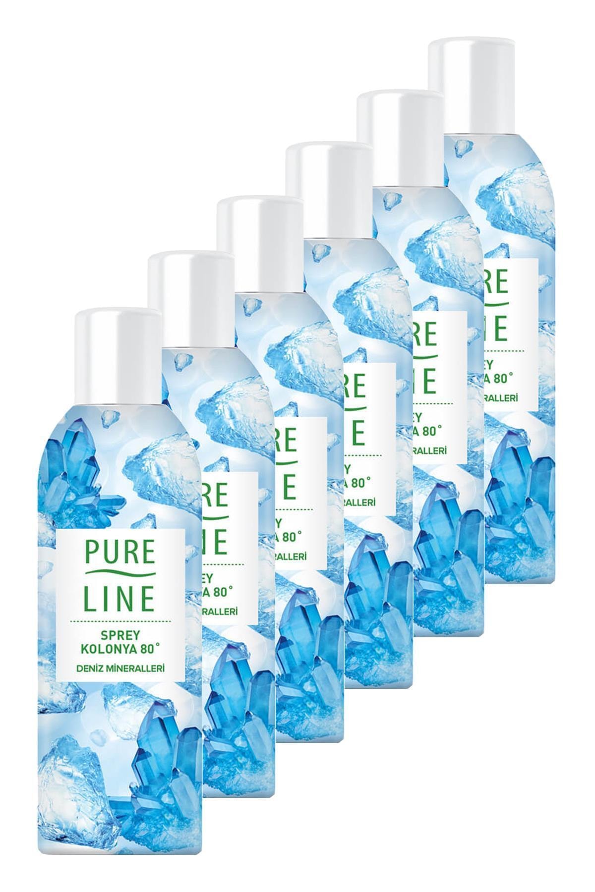 Pure Line Sprey Kolonya Deniz Mineraleri 100 Ml. Altılı Set