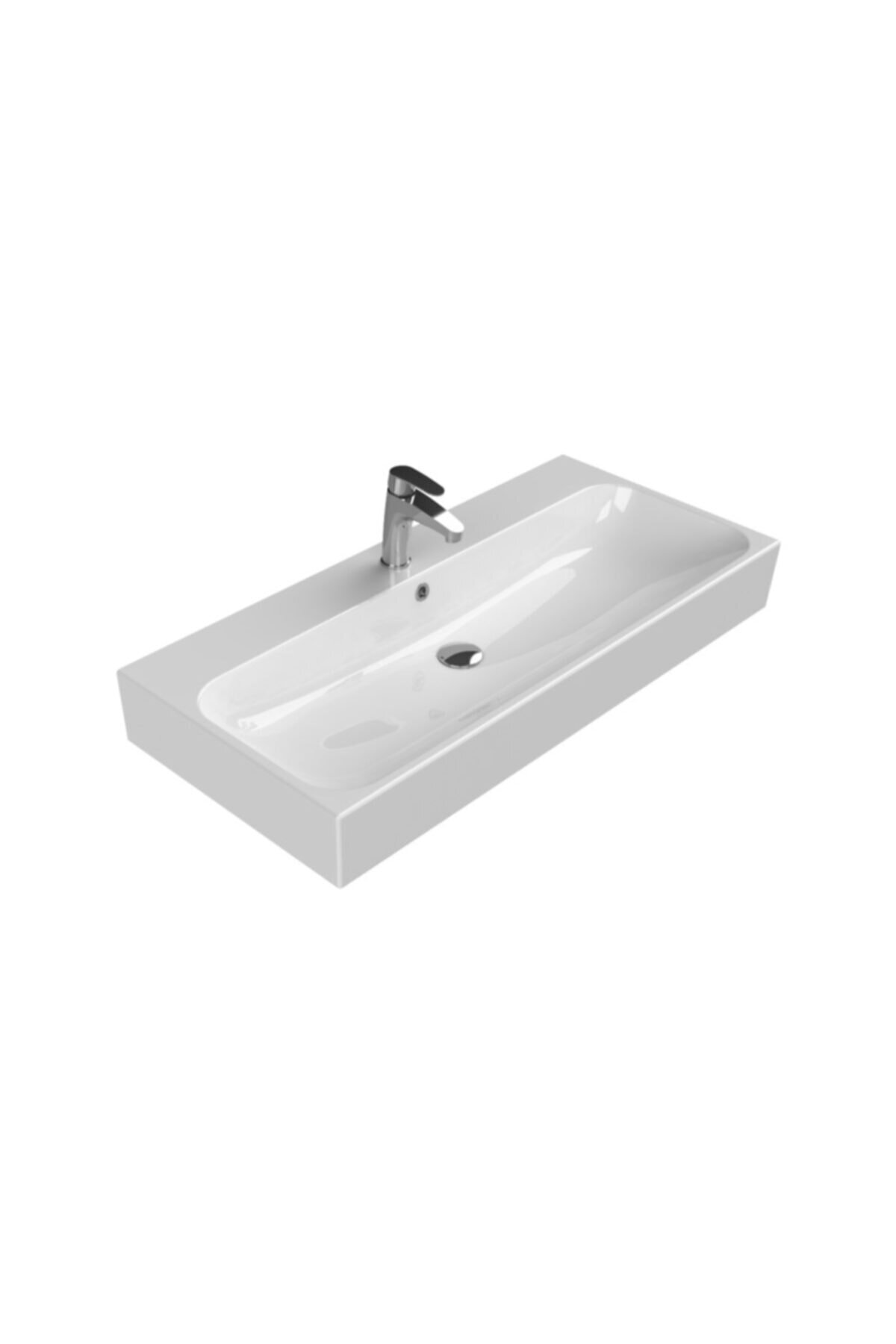 TURKUAZSERAMİK Cerastyle Pinto 100x47cm Etajer Uyumlu Lavabo