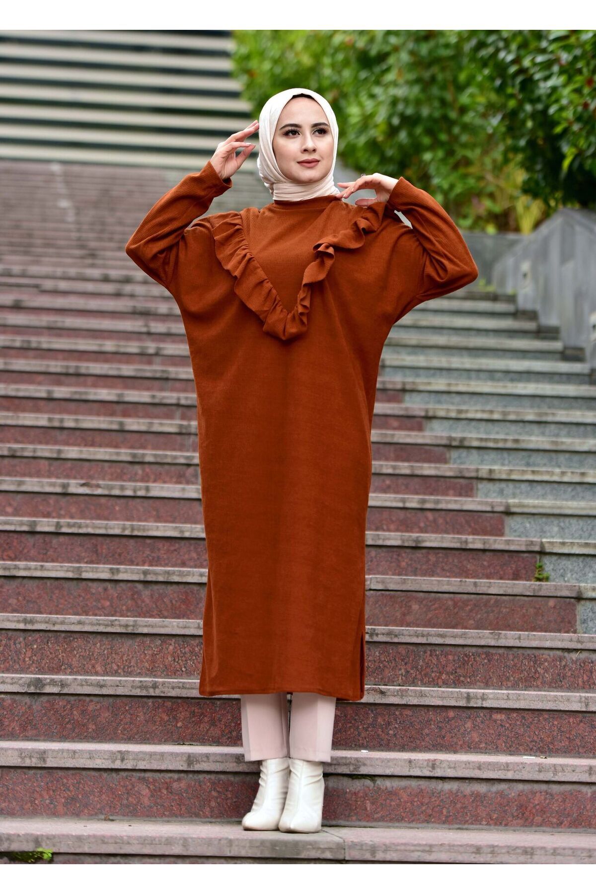 Midi dress hijab hot sale