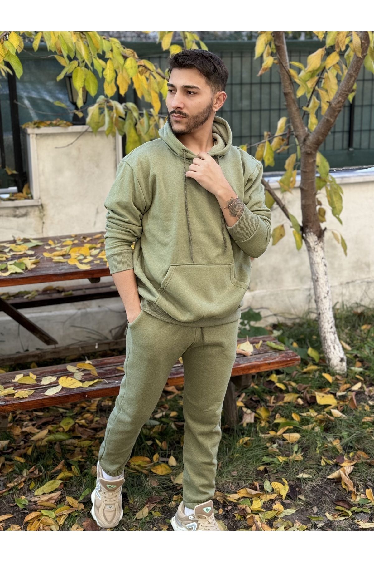 CMZ COLLECT ON OVERSIZED GREEN LANJ 3 thread thick tracksuit