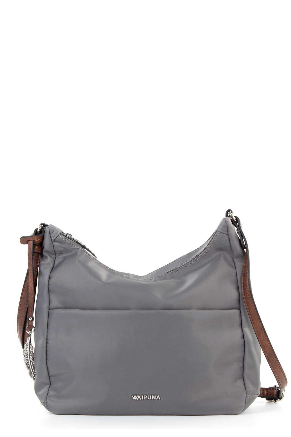 Waipuna Shoulder Bag Gray Plain Trendyol