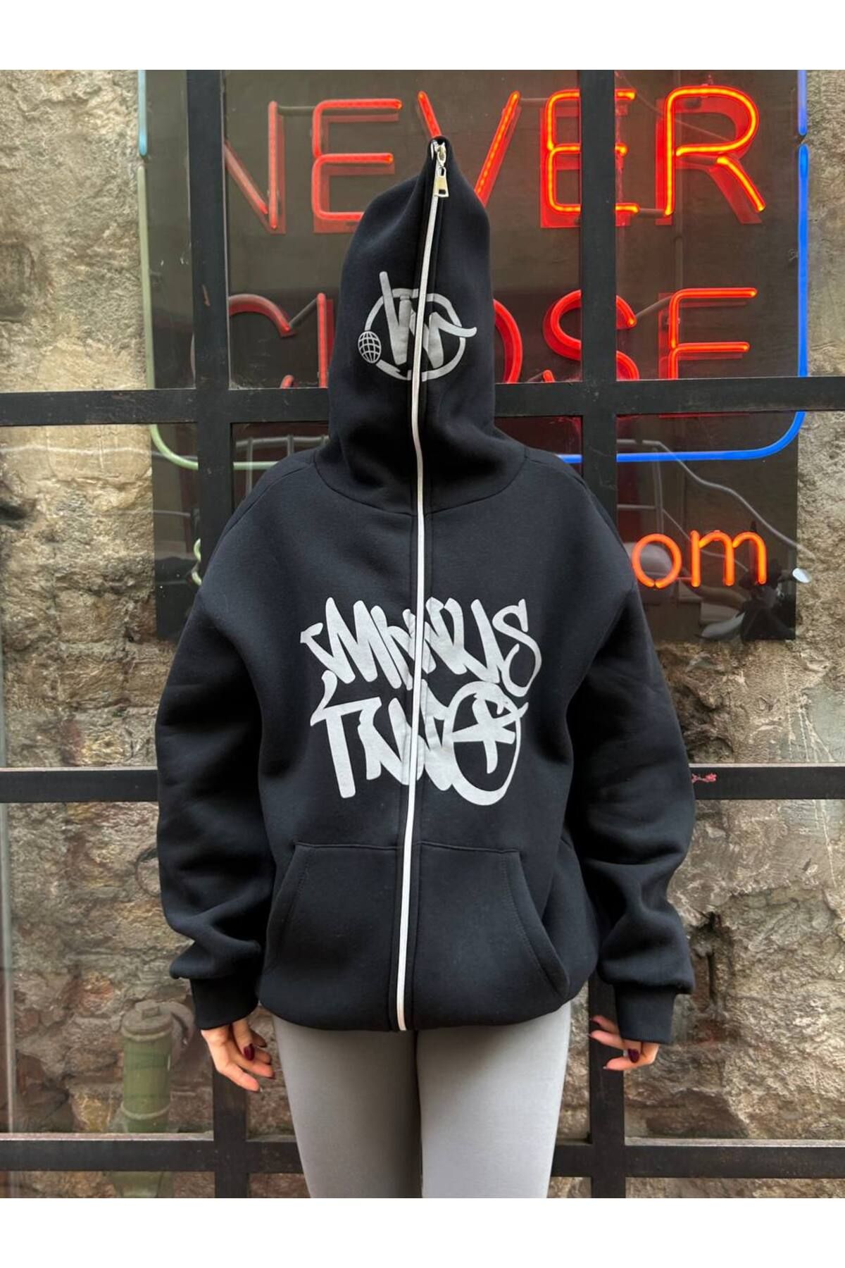 Minus Two Basic Black Hoodie