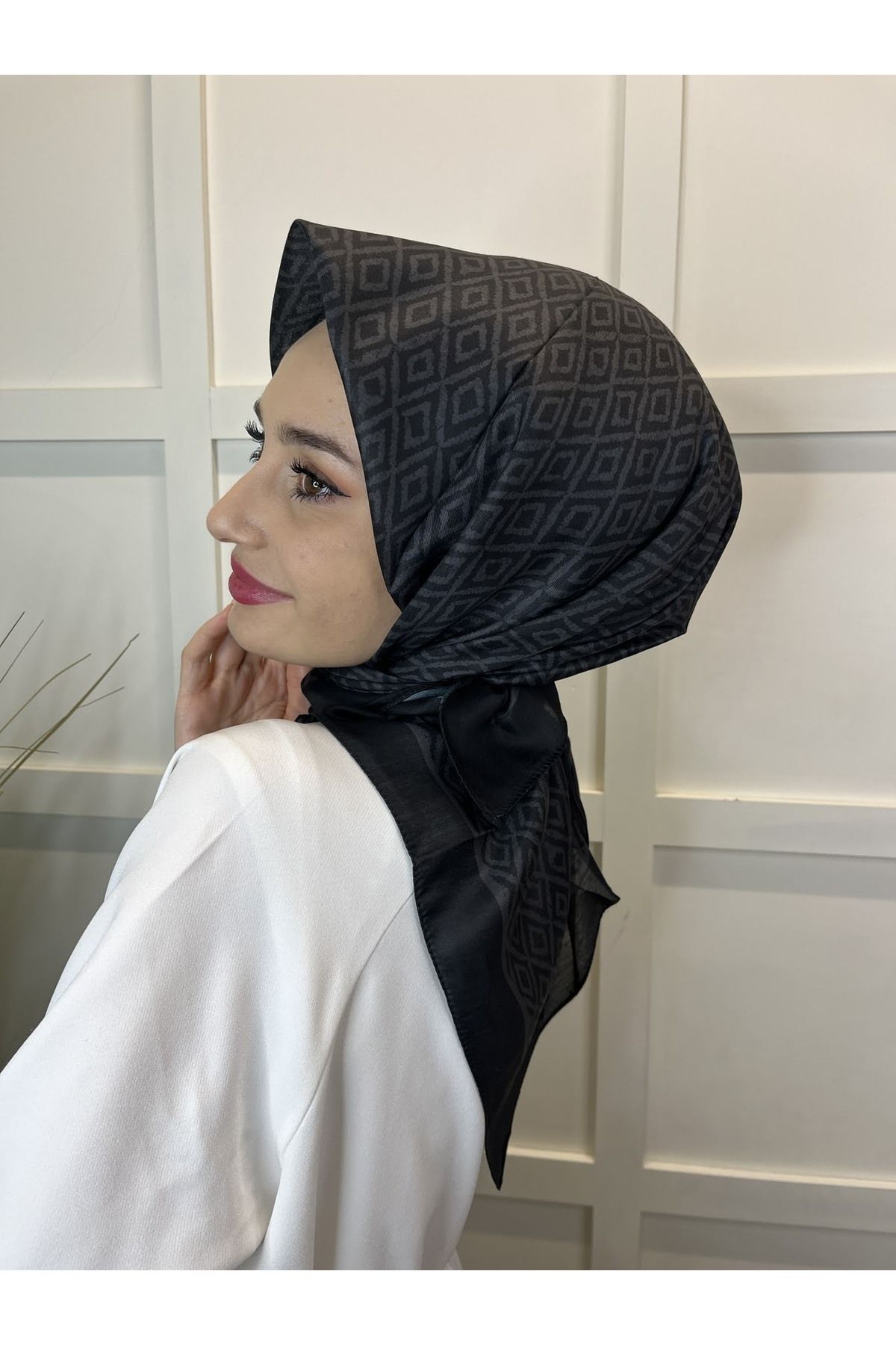 Siyane Scarf Baklava Pattern Cotton Soft Scarf 00970 Trendyol