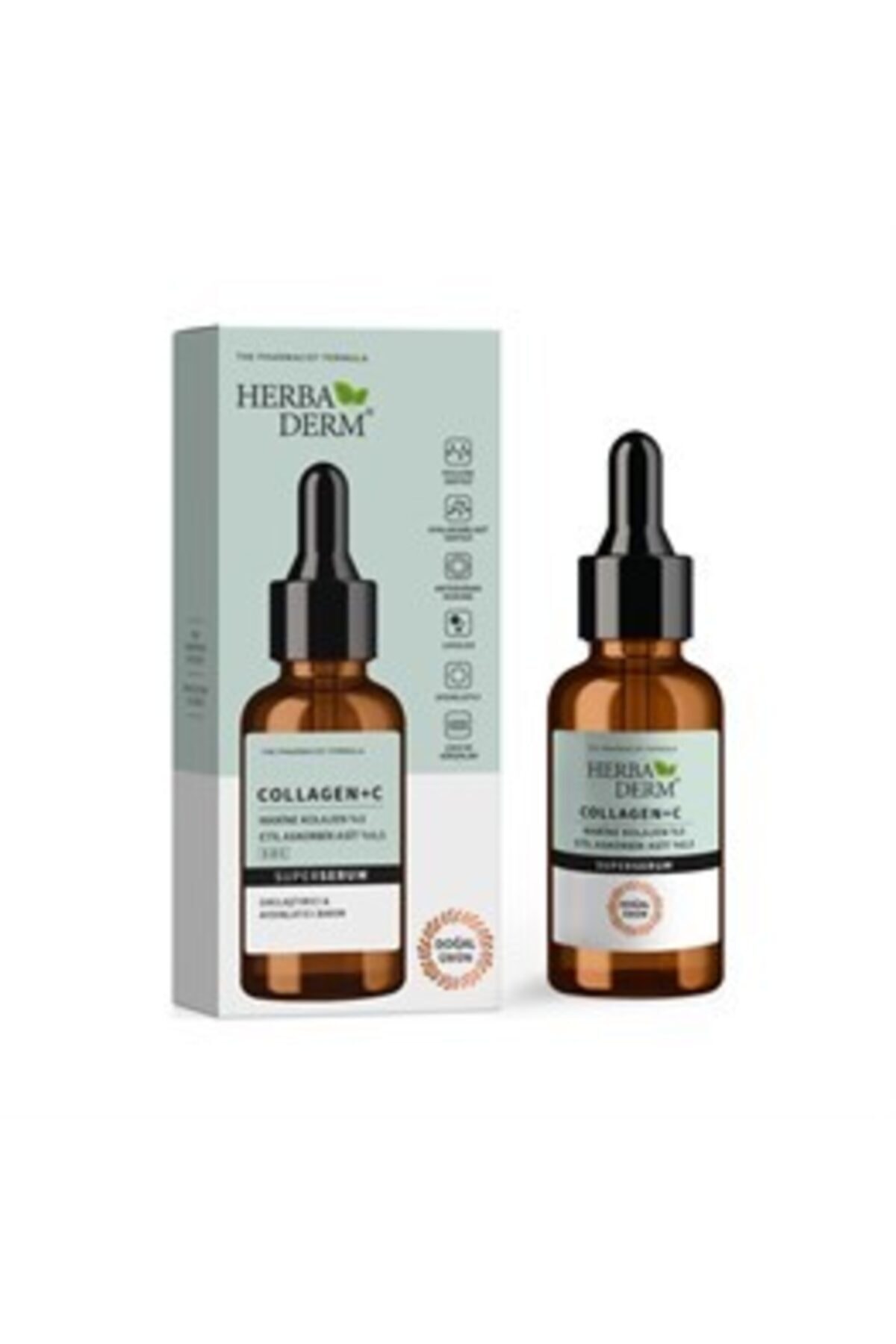 Herbaderm Superserum Collagen+vitaminc 30ml Sıkılaştırıcı (marine Kolajen %3 Etil Askorbik Asit %0,5)