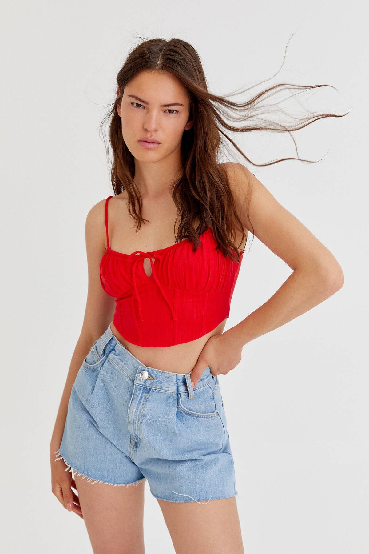 pull bear askili korse top fiyati yorumlari trendyol