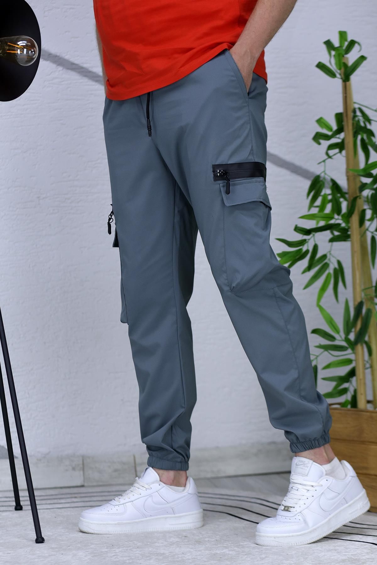 Men's Grey Cargo Pants