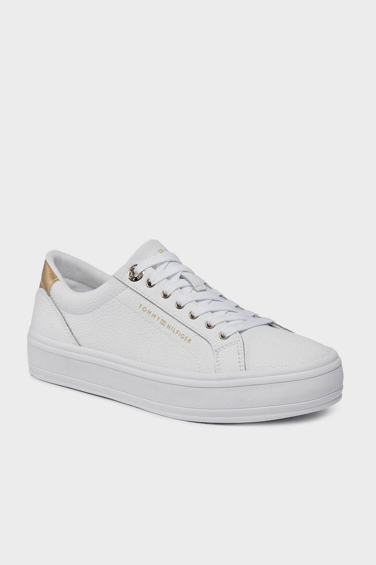 Tommy hilfiger gold sneakers on sale