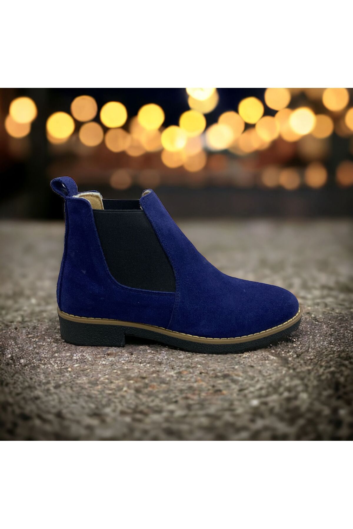 Royal blue sale flat boots