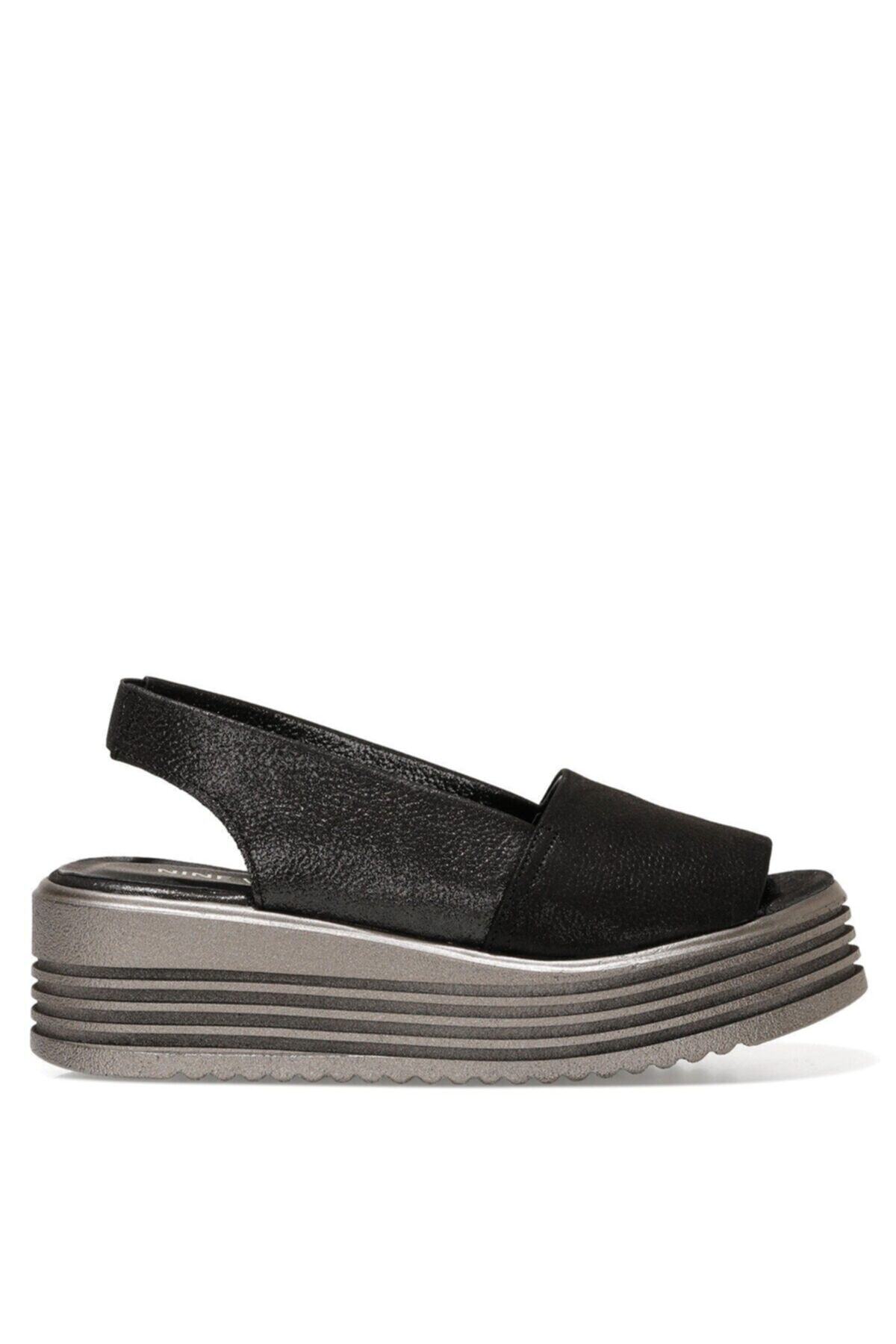 Nine West MORENA2 1FX Siyah Kadın Dolgu Topuklu Sandalet 101026623