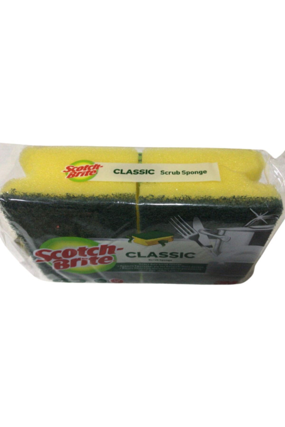 TAYAŞ Scotch-Brite Oluklu Bulaşık Süngeri 1*1 Ikili Pk Adet 1