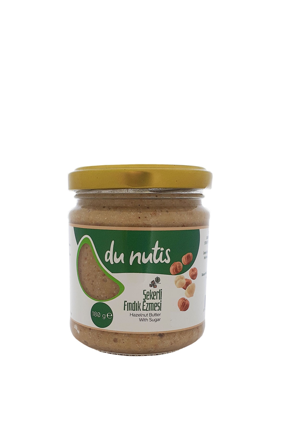 Dunutis Şekerli Fındık Ezmesi - 180 Gr Cam Kavanoz