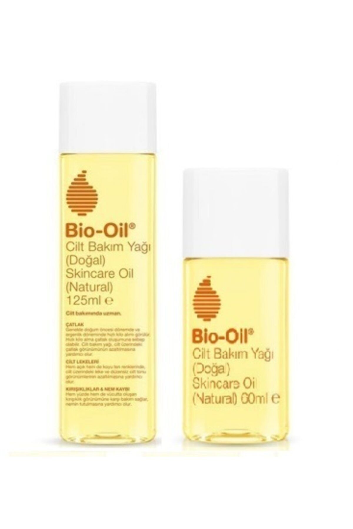 BioOil Kırışıklık Ve Çatlak Karşıtı Doğal Cilt Bakım Yağı Vegan Set - 2'li 125 ml + 60 ml