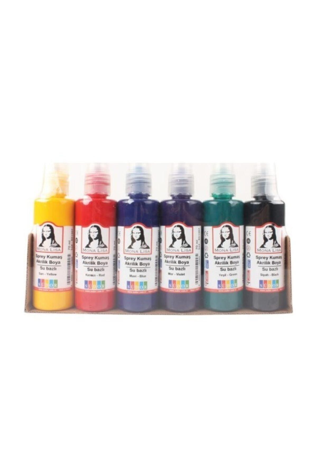 sudor sprey kumas akrilik boya 6 renk 70 ml set fiyati yorumlari trendyol