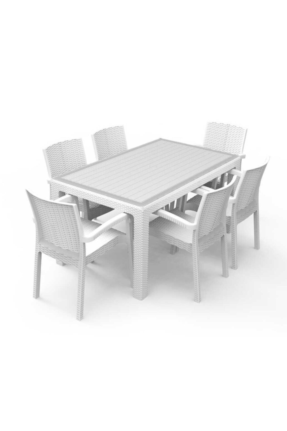 kastamonu plastik violet rattan 80x140cm 6li camli bahce mutfak masa takimi beyaz fiyati yorumlari trendyol