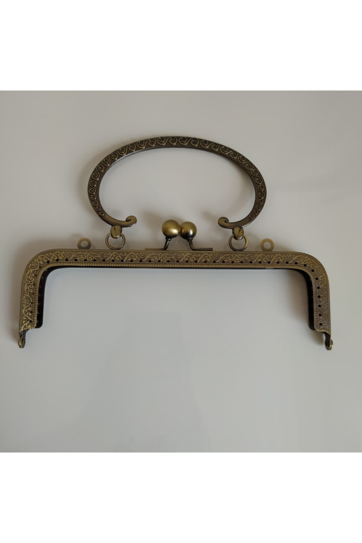 Giftbreak Dikdörtgen Çanta Bursu Inci Desenli Kulplu Antik Yeşil 20 Cm