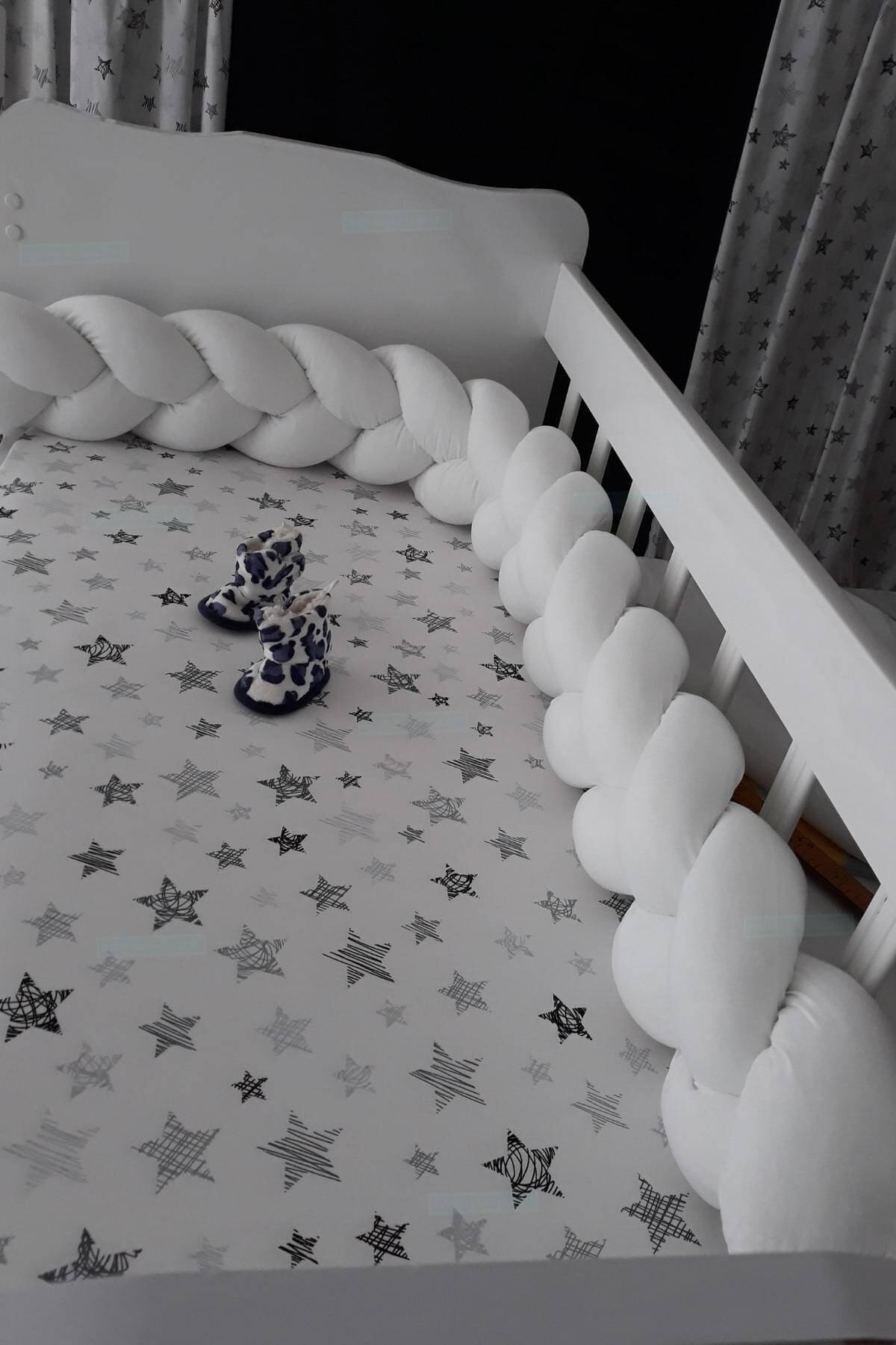 HUZURLUBEBEKLER Örgü Koruma 580 Cm Beyaz