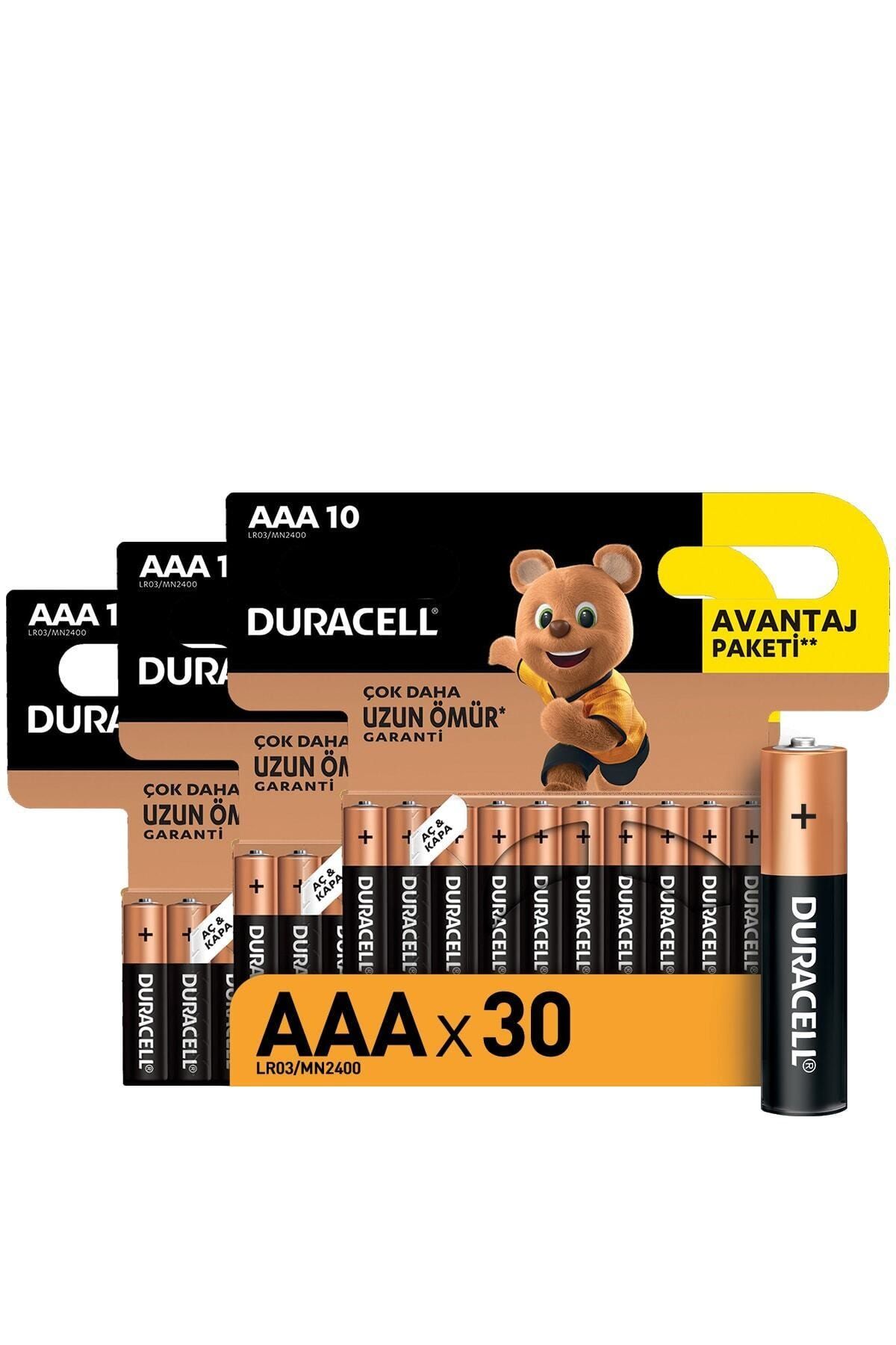 Duracell Alkalin Aaa Ince Kalem Piller, 30 Lu Paket