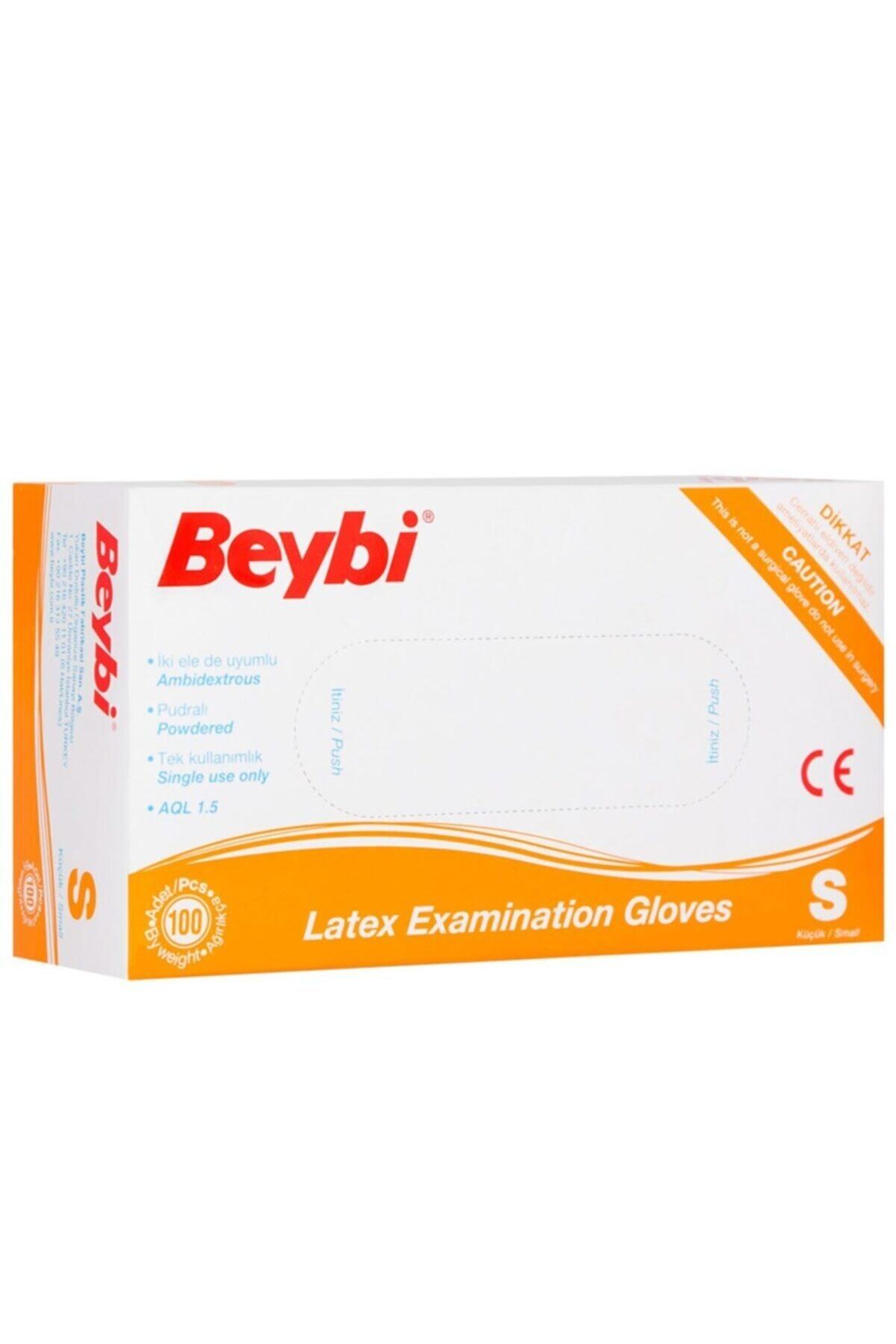 Beybi Muayene Eldiveni Small Pudralı Lateks 100 Lü Paket