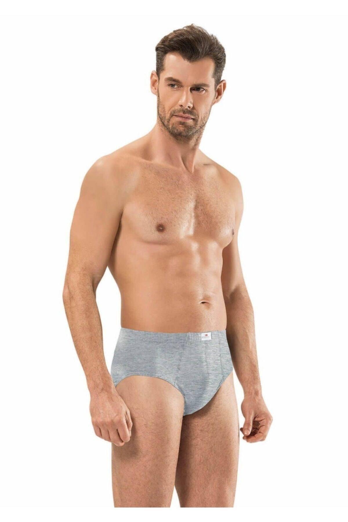 Jiber Erkek Gri Slip 6'lı Paket - 129