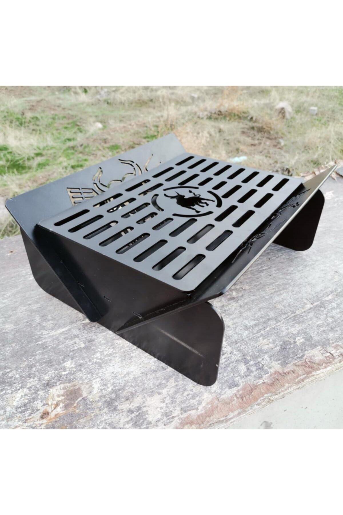 Çınar Extreme 2mm Metal Katlanır Barbekü Portatif Izgara Kamp Ocağı Pratik Ocak
